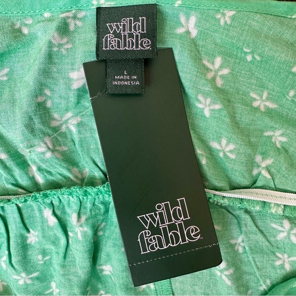 NWT Wild Fable Green Floral Rayon Dress with Pockets Size L - Picture 5 of 6